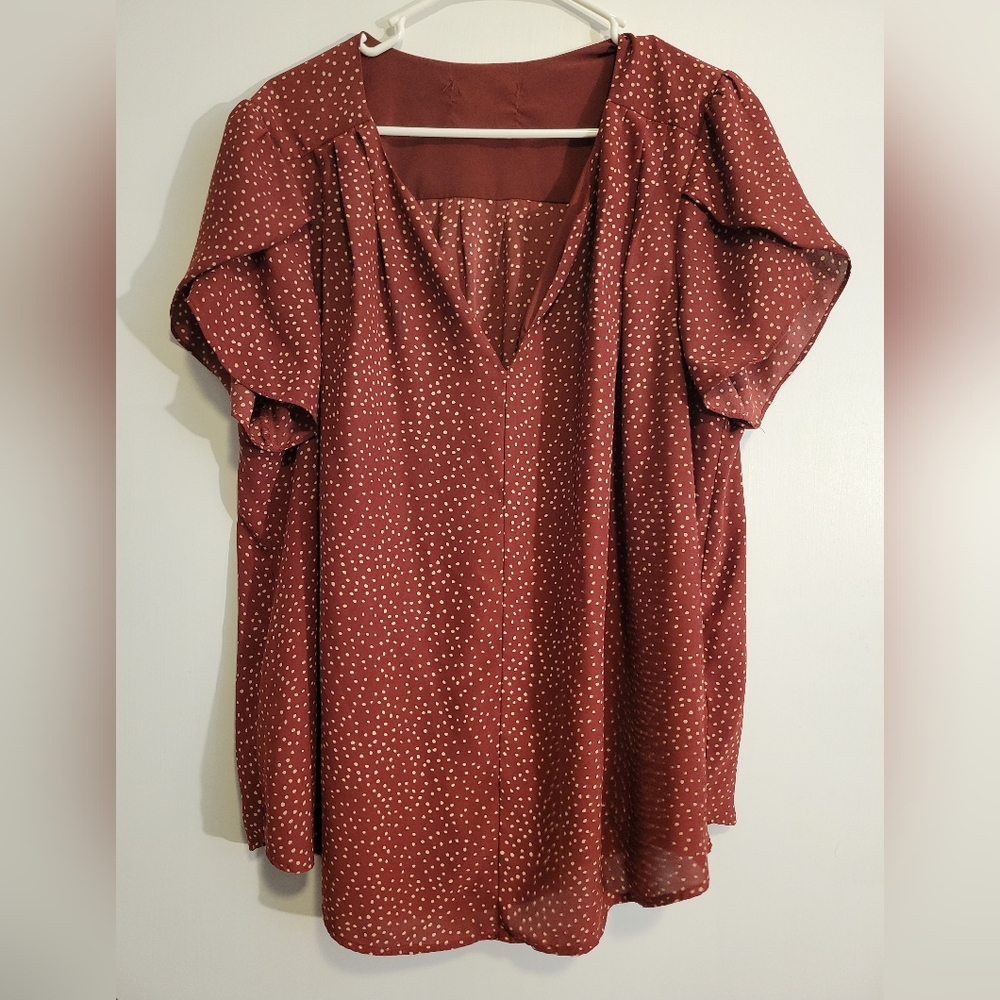 Red Polka Dot Blouse